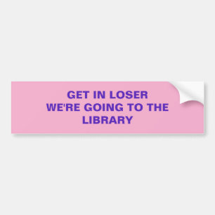 KOM IN FÅNING VI SKA TILL BIBLIOTEKET BILDEKAL
