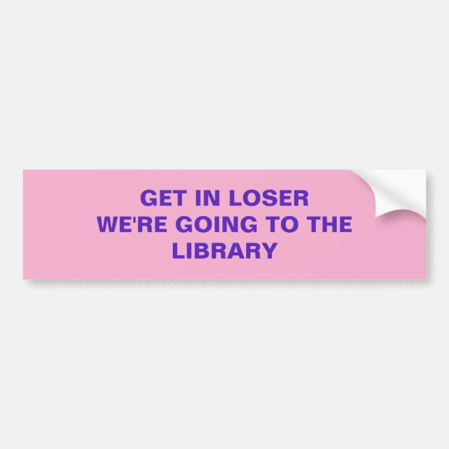 KOM IN FÅNING VI SKA TILL BIBLIOTEKET BILDEKAL (Framsidan)