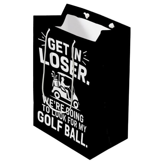 Kom In förlorare golfkärra leta efter min boll gol (Framsidan Vinklad)