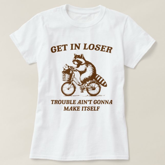 kom in, förlorare t shirt (Design framsida)