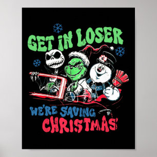 Kom in förlorare vi räddar jultomten snömannen jul poster