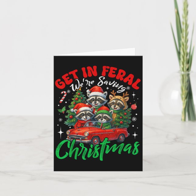 Kom in i Feral och sparade julrashon P Kort (Framsida)