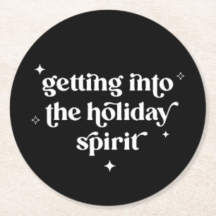 Kom in i Helgdag Spirit-juldryck Underlägg Papper Rund