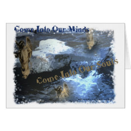 Kom in i våra tankar kom i våra själar hälsningskort