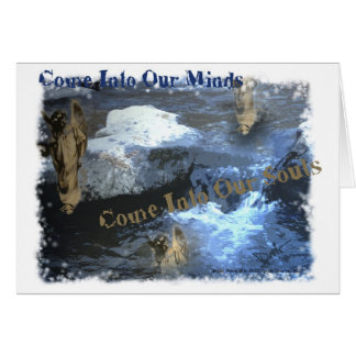 Kom in i våra tankar kom i våra själar hälsningskort