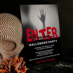 Kom in om du törs Halloweenfest Inbjudningar