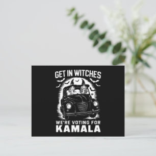 Kom in på Witches Vi röstar för Kamala Halloween Vykort