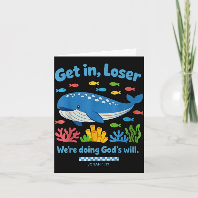 Kom in vi gör Guds vilja rolig bibel tro  Kort (Framsida)