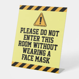 Kom inte in utan mask