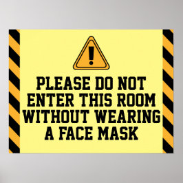 Kom inte in utan mask poster