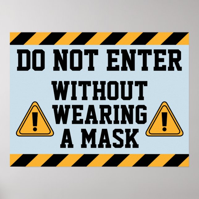 Kom inte in utan mask poster (Framsidan)