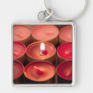 KOM JUST IHÅG MIG - Nyckelkedja för minne Fyrkantig Silverfärgad Nyckelring