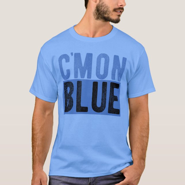 Kom Kom På Blå Domare Baseball Fan Älskar Present  T Shirt (Framsida)