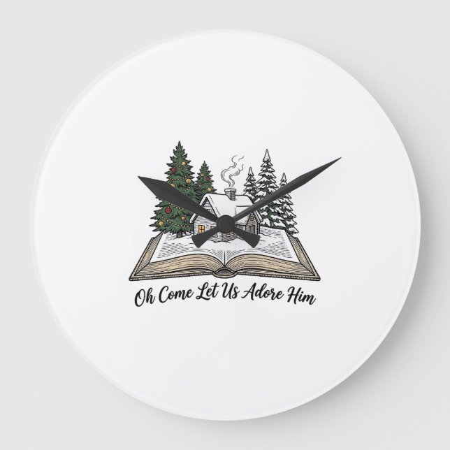 Kom låt oss tillbe Honom Jul Bok Design_1 Stor Klocka (Framsida)