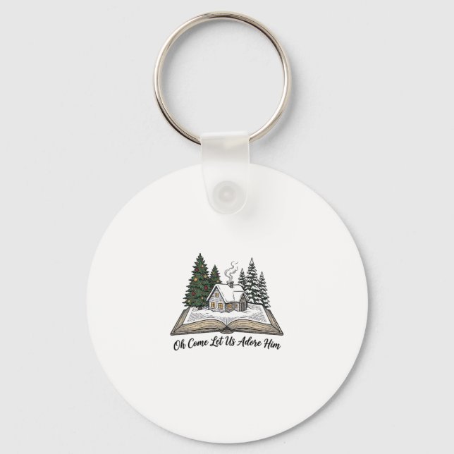 Kom låt oss tillbe julbok design_1 nyckelring (Framsida)