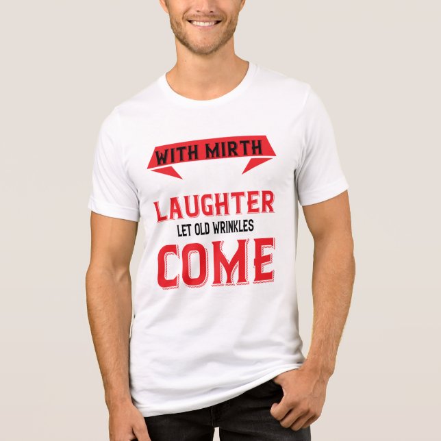 Kom med spegel och skratt t shirt (Framsida)