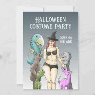 Kom medan du är Halloween-inbjudan Inbjudningar