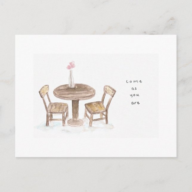 kom när du är vykort (Framsida)