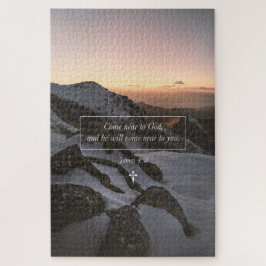 Kom nära Gud James 4: 8 Christian Bible Verse Pussel