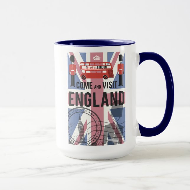 Kom och besök England Mugg (Höger)