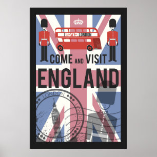 Kom och besök England Poster