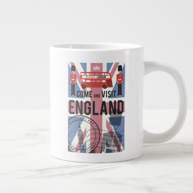 Kom och besök i England Jumbo Mugg (Höger)