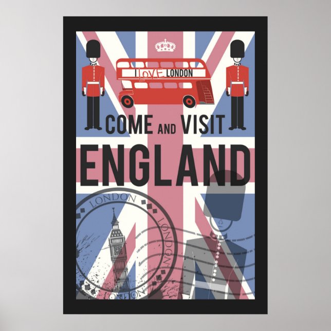 Kom och besök i England Poster (Framsidan)