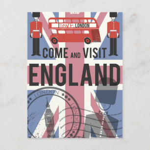 Kom och besök i England Vykort