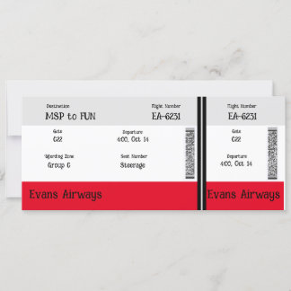 Kom och flyg med oss inbjudningar