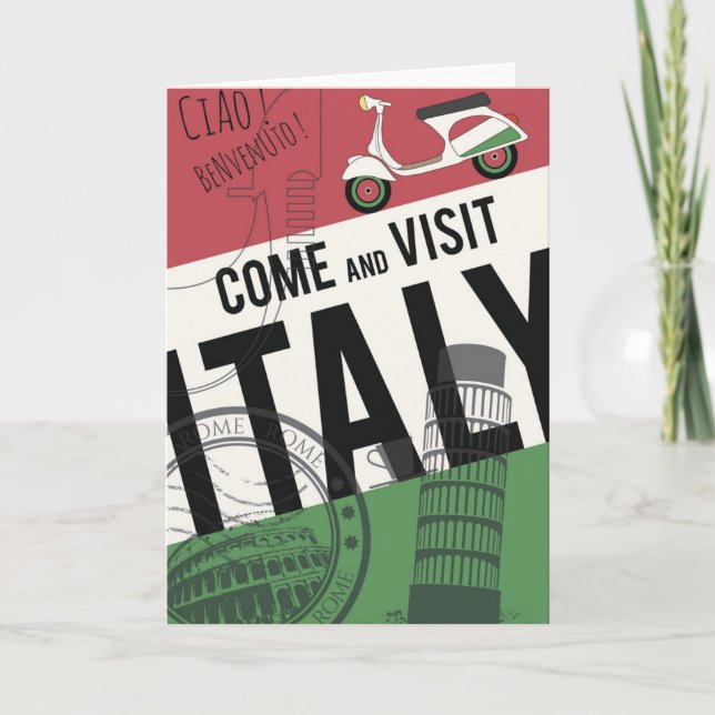 Kom och Italien Kort (Framsida)