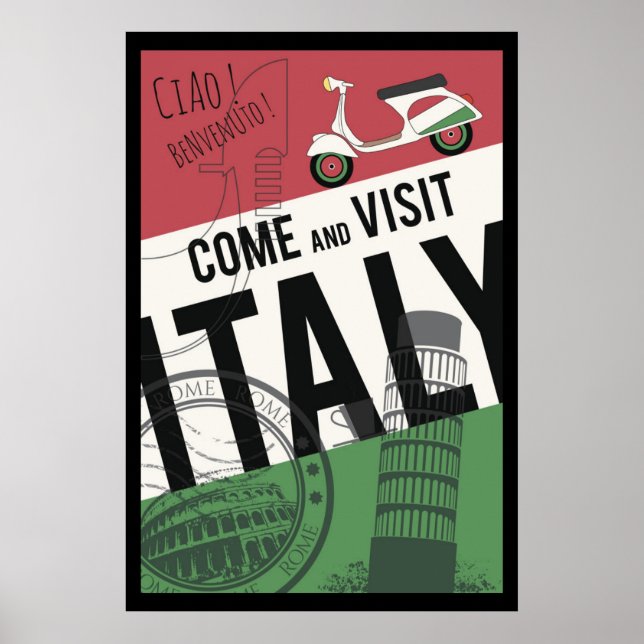 Kom och Italien Poster (Framsidan)