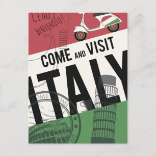 Kom och Italien Vykort