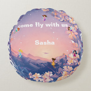 Kom och kramas med mig rund kudde