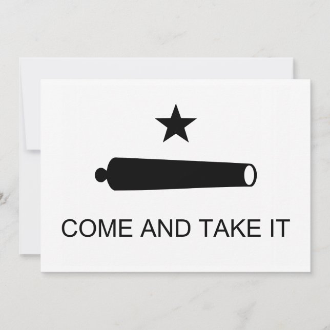 Kom och ta det Texas Flagga Battle Gonzales (Framsida)
