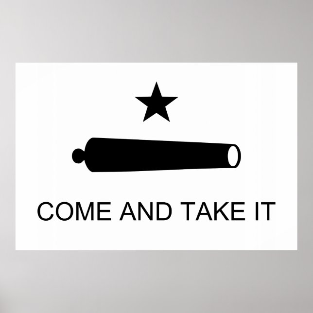 Kom och ta det Texas Flagga Battle Gonzales Poster (Framsidan)