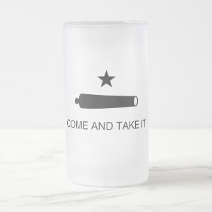 Kom och ta det! Texas State Strider Flagga Frostat Ölglas
