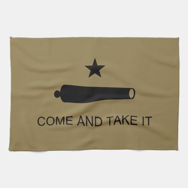 Kom och ta det! Texas State Strider Flagga Kökshandduk (Horisontell)