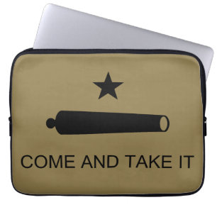 Kom och ta det! Texas State Strider Flagga Laptop Fodral