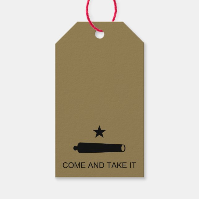 Kom och ta det! Texas State Strider Flagga Presentetikett (Framsidan)
