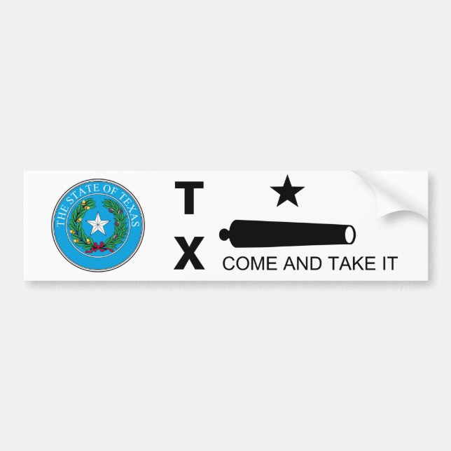 Kom och ta Flagga (TX) Bildekal (Framsidan)