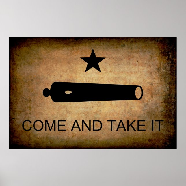 KOM och TA IT! TEXAS FLAGGA 1835 Poster (Framsidan)
