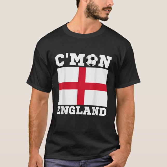 Kom on England Fläkt Football 2021 Ocer England S T Shirt (Framsida)