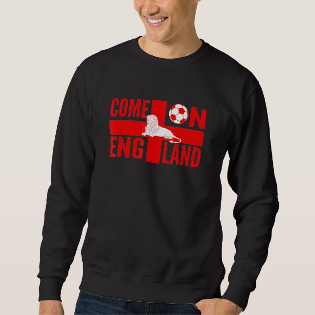 Kom On England Supporter Lång Ärmad Tröja (Framsida)