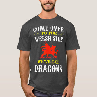 Kom över till Welsh Side Wales Dragon T Shirt