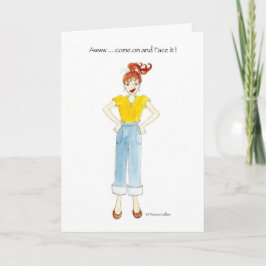 Kom på Ansikte: födelsedagskort Kort