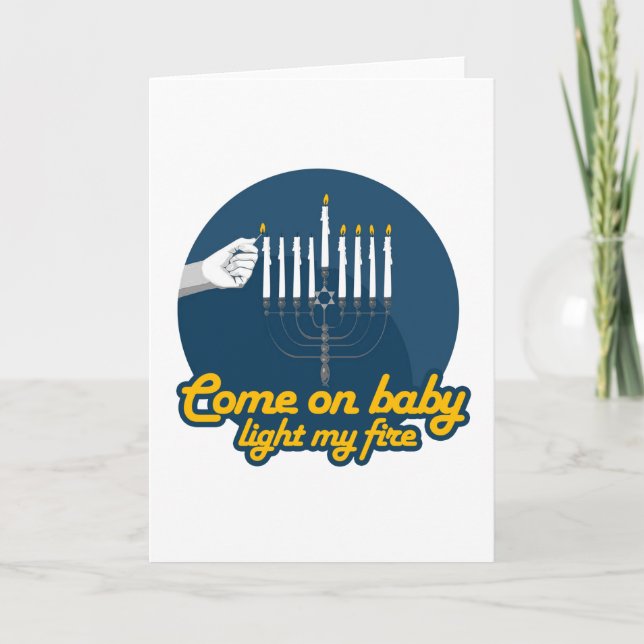 KOM PÅ BABY LJUS MIN MENORAH -.png Helgkort (Framsida)