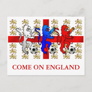 Kom på England Tre Lejon-vykort Vykort