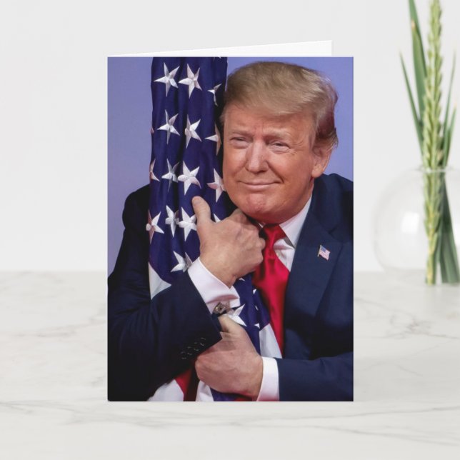 Kom på Man - Rösttrumpen - Trump 2020 Helgkort (Framsida)