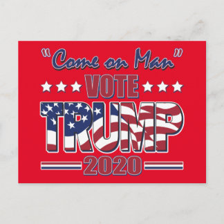 Kom på Man - Rösttrumpen - Trump 2020 Vykort