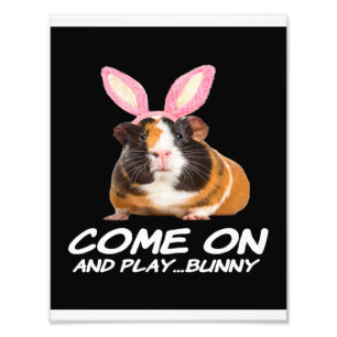 Kom på och spela bunny fototryck